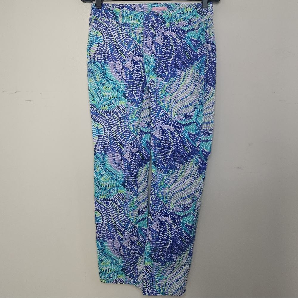 Women's Lilly Pulitzer Cropped Pants Sz 2 - Picture 10 of 11